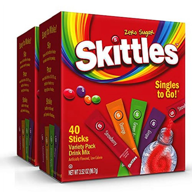 Skittles Zero Sugar Low Calorie Singles To Go Bulk Variety Pack Drink