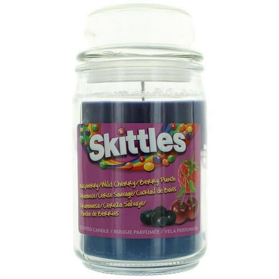 Skittles cskit16clg 16 oz Scented Candle Triple Pour Jar for Raspberry, Wild Cherry & Berry Punch