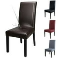 thumbnail image 1 of Skksst 1-8Pack PU Faux Leather Waterproof Chair Cover Stretch Dining Room Seat Protector Slipcover, 1 of 6