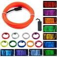 thumbnail image 1 of Skksst 13.12ft Portable EL Wire LED Neon Glow String Rope Light Battery Operated DIY Strip Light, 1 of 7