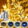 thumbnail image 1 of Skksst 32.8ft Starry LED String Light Christmas Party Home Decor Garden Patio Waterproof 8 Modes Remote Control Fairy Light, 1 of 7