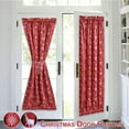 thumbnail image 1 of Skksst 32"x72" French Door Curtain Christmas Snowflake Elk Print Blackout Insulated Rod Pocket Window Short Curtain Panel, 1 of 7