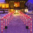 thumbnail image 1 of Skksst 8Pack Christmas Candy Cane Pathway Maker Lights Solar Powered Waterproof Outdoor Garden Lawn Stakes Landscape, 1 of 7