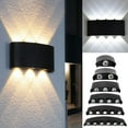 thumbnail image 1 of Skksst Aluminum Modern Wall Lamp 2W LED Wall Sconce Warm White Up Down Wall Lights for Outdoor Indoor Bathroom Bedroom Living Room Porch, 1 of 6