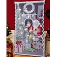 thumbnail image 1 of Skksst Christmas French Door Curtain Window Panel Drape Curtain With LED String Light Xmas Home Decor, 1 of 3