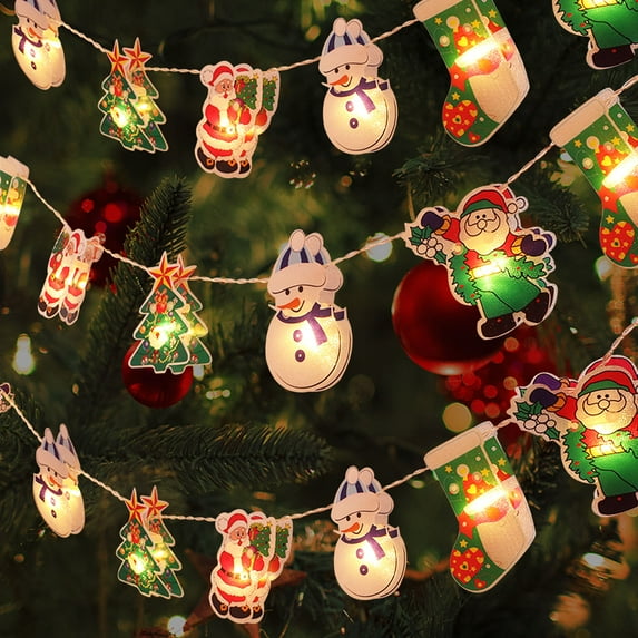 Skksst Christmas LED String Light 1-5Pack Xmas Tree Home Bedroom Ornament DIY Decor