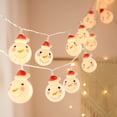 thumbnail image 1 of Skksst Christmas Tree Ornament 10 LEDs 4.9ft Santa Snowman Bulbs Xmas Party Home Decor Fairy String Light, 1 of 2
