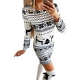thumbnail image 1 of Skksst Christmas Womens Long Sleeve Xmas Fancy Costume Party Mini Dress, 1 of 3