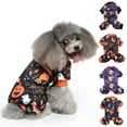 thumbnail image 1 of Skksst Halloween Pet Clothes Novelty Print Pajamas Jumpsuit Puppy Dog Costume Pjs, 1 of 7