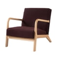 thumbnail image 1 of Skksst Jacquard Armchair Slipcover Wood Arm Single Sofa Zipper Cover Furniture Portector, 1 of 7