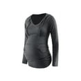 thumbnail image 1 of Skksst Maternity Women Long Sleeve Hooded Tops Nursing Casual T-Shirt Blouse, 1 of 4