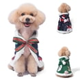 thumbnail image 1 of Skksst Pet Christmas Costume Clothes Cat Dog Winter Poncho Cape Fleece Hoodie Coat, 1 of 7