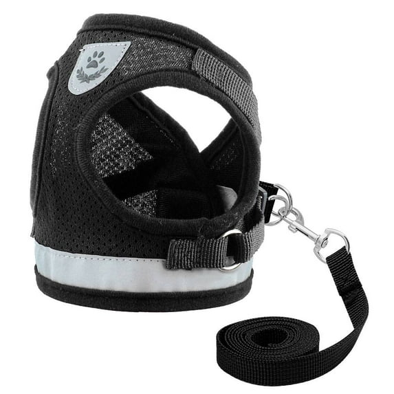 Skksst Pet Dog Cat Ajustable Vest Harness Breathable Mesh With Leash Wailking Lead