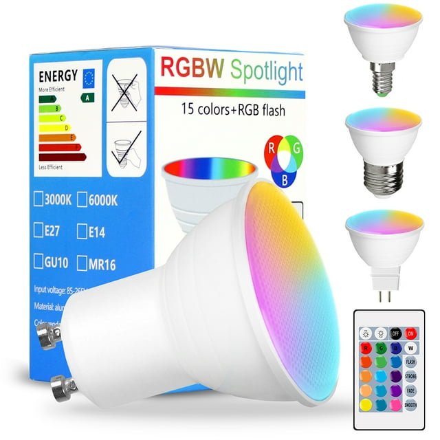 Skksst RGB LED Light Bulb Remote Control RGBW Color Changing Lamp