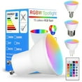thumbnail image 1 of Skksst RGB LED Light Bulb Remote Control RGBW Color Changing Lamp Dimmable Light Bulb, GU10, 1 of 7