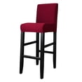 thumbnail image 1 of Skksst Stretch Bar Stool Slipcover Pub Counter Spandex Short Back Chair Seat Protector, 4pcs, 1 of 7
