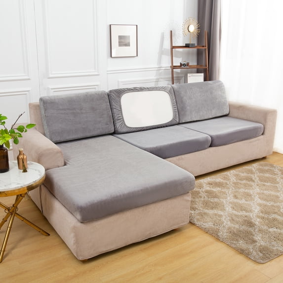 Skksst Stretch Velvet Sofa Cover Sectional Couch Slipcover Furniture Protector, Armchair, Extra Large