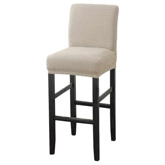 Skksst Texture Bar Stool Cover Counter Pub Jacquard Chair Slipcover Seat Portector,Set of 8