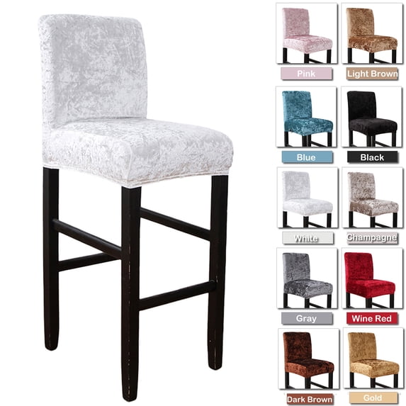Skksst Velvet Height Stool Slipcover Bar Counter Spandex Chair Seat Protector