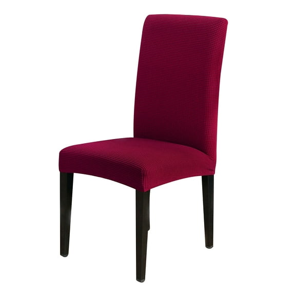 Skksst Washable Dining Chair Slipcover Textured Seat Protector Banquet Home Solid Cover, Set of 8