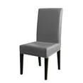 thumbnail image 1 of Skksst Waterproof Dining Chair Slipcover PU Faux Leather Seat Protector Cover,Gray, 1 of 7