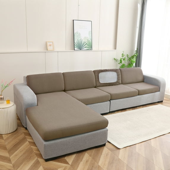 Skksst Waterproof Jacquard Sofa Cover Sectional Couch Slipcover Furniture Protector, 4 Seaters, Extra Large