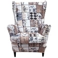 thumbnail image 1 of Skksst Wingback Sofa Cover Floral Print Armchair Slipcover 2 Pieces Stretch Home Decor Furniture Portector, 1 of 7