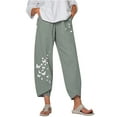 thumbnail image 1 of Skksst Women's Wide Leg Pant Solid Print Casual Loose Pants, 1 of 2