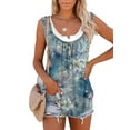 thumbnail image 1 of Skksst Womens Boho Floral Print Sleeveless Summer Blouse Tank Tops, 1 of 2