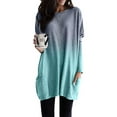 thumbnail image 1 of Skksst Womens Plus Size Long Sleeve Casual T Shirt Pocket Tunic Blouse Tops, 1 of 2