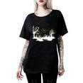 thumbnail image 1 of Skksst Womens Short Sleeve Round Neck T Shirt Gothic Darkness Blouse Tops, 1 of 3