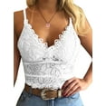 thumbnail image 1 of Skksst Womens Spaghetti Strap Camisole Crop Top Babydoll Lace Lingerie Bra Cami, 1 of 2