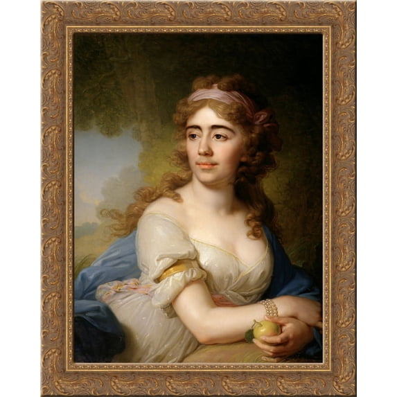 Skobeeva 24x20 Gold Ornate Wood Framed Canvas Art by Vladimir Borovikovsky