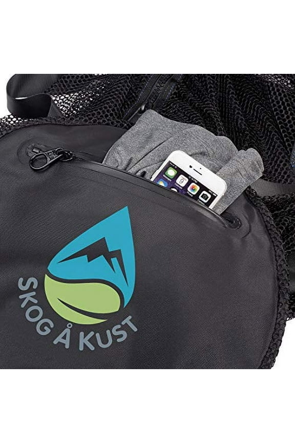 Skog  Kust SCUBASak Collapsible Mesh Duffle Bag with Exterior Waterproof Pocket