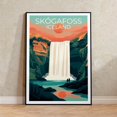 Aec Tech Landscape Skogafoss Waterfall Iceland Wall Art Print, Majestic Nordic Landscape ...