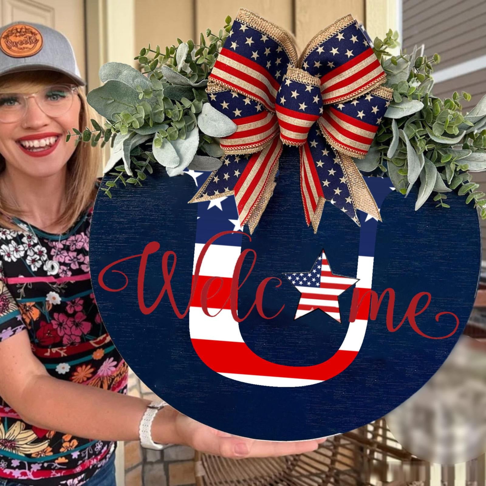 Skoglary Porch Decor,2024 A Z New Surnames Independence Day Front Door