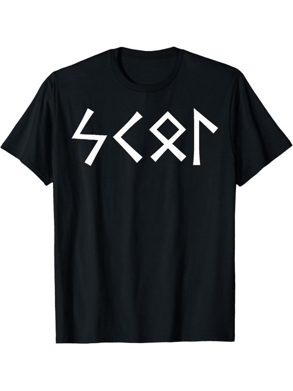 Skol Runes Viking Nordic Scandinavian Drinking T-ShirtMen and women can wear, black T-shirts, gifts. Age: M,L,XL 2XL, 3XL, 1074XL