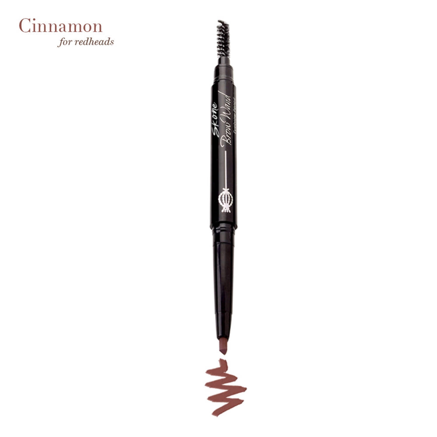 Skone Cosmetics Brow Wand Eyebrow Pencil - Retractable Brow Pencil with Brush - Long Lasting, Waterproof Eyebrow Makeup Pencil Liner for Sleek Eyebrows - Eye Brow Definer - Cinnamon Eyebrow Pencil