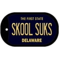 thumbnail image 1 of Skool Suks Delaware Novelty Metal Dog Tag Necklace DT-6738 2" x 1" Dog Tag (DT), 1 of 1