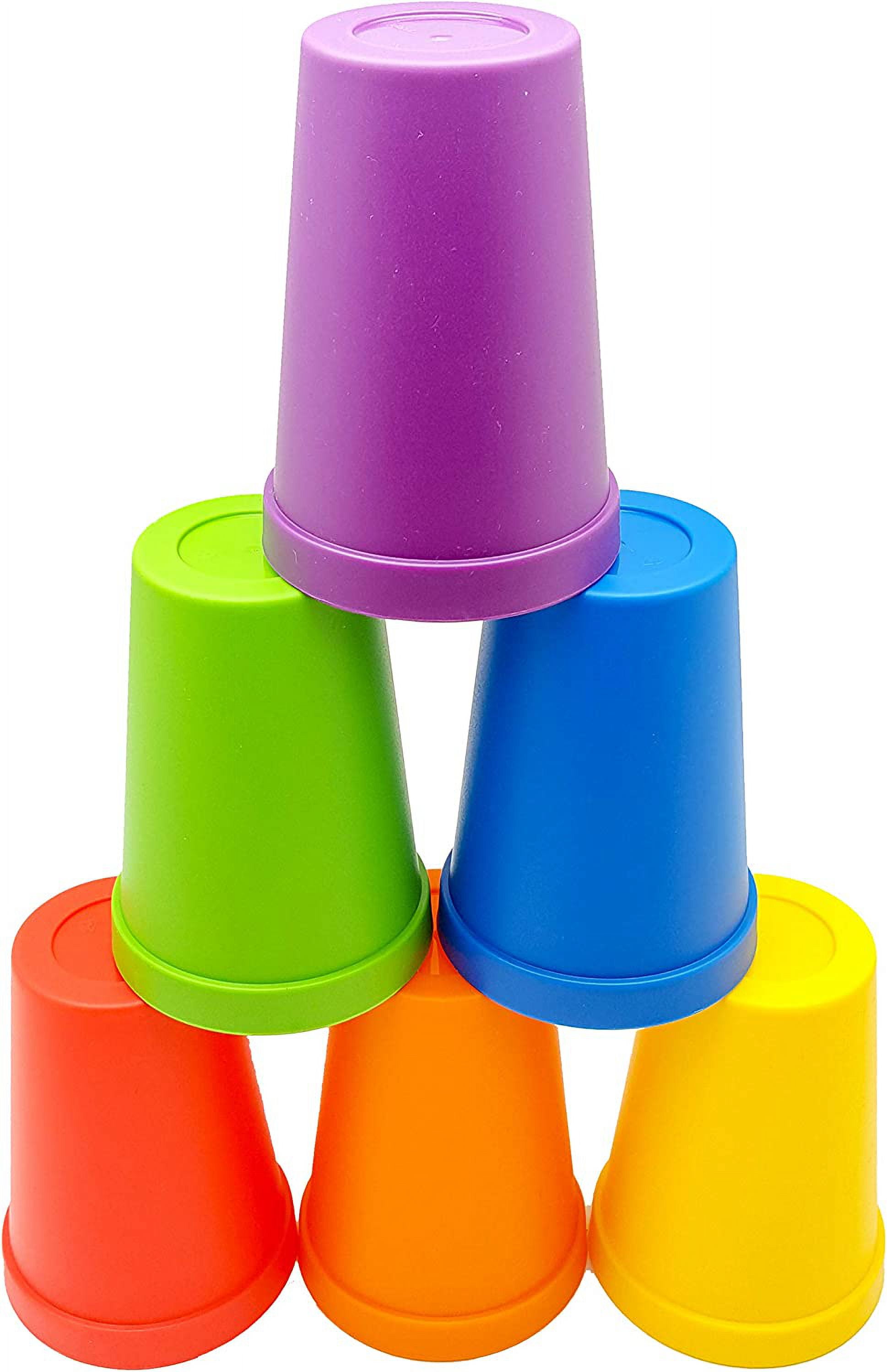Skoolzy Rainbow Stacking Cups 6 Piece Set Color Sorting Toys for