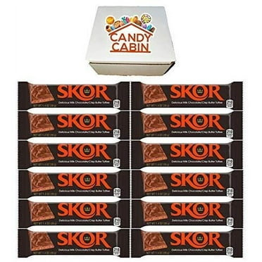 Skor Milk Chocolate Butter Toffee 1.4 Oz Candy Bars, Multiple Pack Box By CANDY CABIN 12 Pack