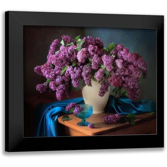 Skorokhod, Tatyana 17x15 Black Modern Framed Museum Art Print Titled - Still Life With Fragrant Lilac