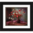 thumbnail image 1 of Skorokhod, Tatyana 23x20 Black Ornate Wood Framed with Double Matting Museum Art Print Titled - Still Life With A Bouquet Of Poppies And Chamomile, 1 of 4
