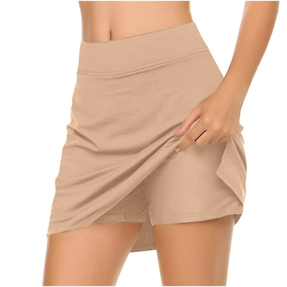 Skorts Skirts for Women Active Skirt Golf Skort Women Skorts Sale Lightweight Skirt for Running Tennis Golf Sport Khaki L