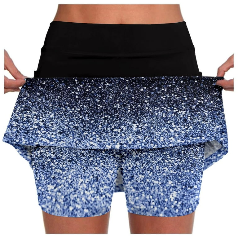 Skorts for Women High Waisted High Waisted Biker Plus Size Tummy Control Stretch Tennis Skirts for Women with Shorts Set Skirt for Women Knee Length Womens Skorts for Summer Dressy Walmart