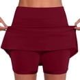 thumbnail image 1 of Skorts for Women Athletic Skort with Built-in Shorts High Waist Moisture Wicking Quick Dry Tennis Golf Workout Activewear Wine S, 1 of 6