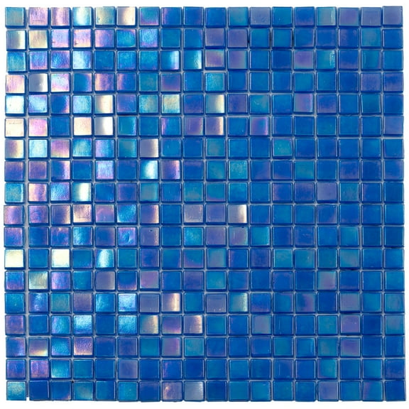 Skosh 11.6 in. x 11.6 in. Glossy Azure Blue Glass Mosaic Wall and Floor Tile (18.69 sq. ft./case) (20-pack)