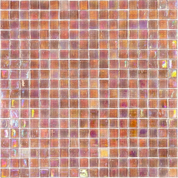 Skosh 11.6 in. x 11.6 in. Glossy China Pink Glass Mosaic Wall and Floor Tile (18.69 sq. ft./case) (20-pack)