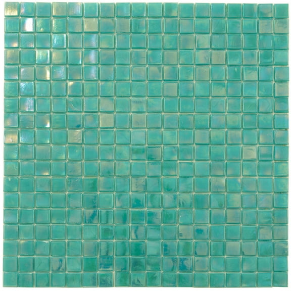 Skosh 11.6 in. x 11.6 in. Glossy Dark Ocean Green Glass Mosaic Wall and Floor Tile (18.69 sq. ft./case) (20-pack)