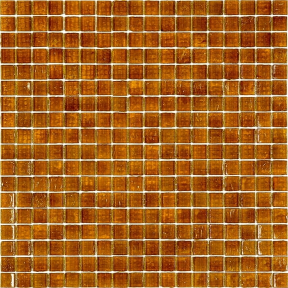 Skosh 11.6 in. x 11.6 in. Glossy Fire Beige Glass Mosaic Wall and Floor Tile (18.69 sq. ft./case) (20-pack)
